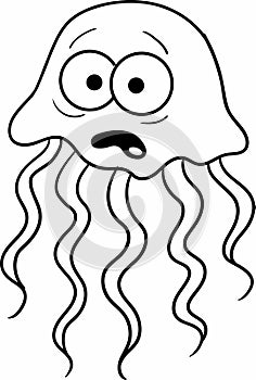 A jellyfish with a surprised face.