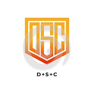 Geometric Monogram Logo Vector