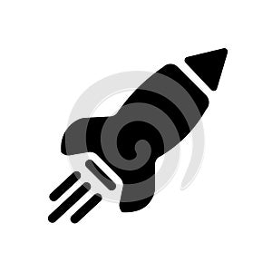 Rocket Launch Icon for Business Startup, Innovation, and Rapid Growth