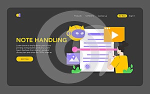 Mobile AI. Flat Vector Illustration