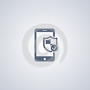Mobile antivirus , vector best flat icon