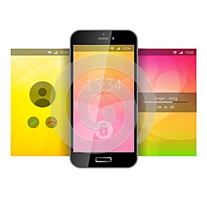 Mobile app application background wallpaper template mockup