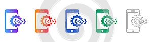 Mobile App Coding and Development Icons