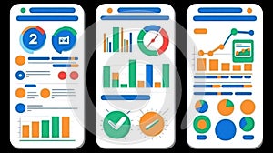 Mobile App Dashboard UI Design: Data Visualization and Analytics Interface