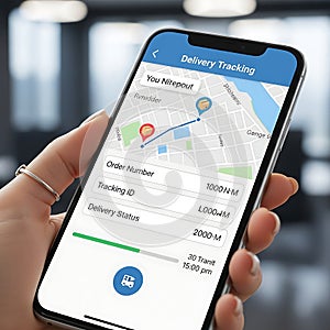 Mobile App Delivery Tracking Interface