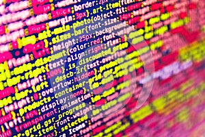 Mobile app developer. Software developer programming code on computer. Digital abstract bits data stream, cyber pattern digital