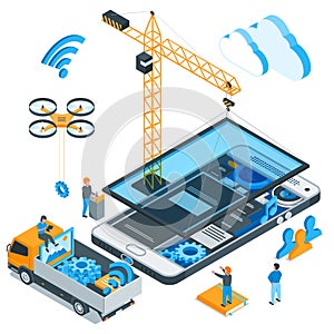 Mobile app development concept 02