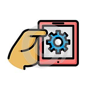 Mobile app development Isolated Vector icon which can easily modify or edit