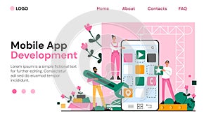 Mobile app development by a team of coders