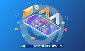 Mobile app development, web design, user interface, touch screen mobile.