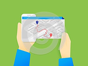 Mobile app for gps navigation