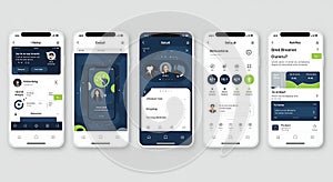 Mobile App Interface Design Mockup