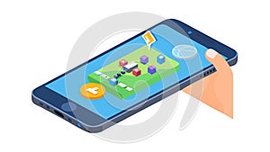 Mobile App Interface: User Experience on Smartphone. vector design Generative AI