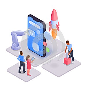 Mobile App Launch Composition