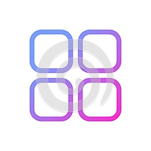 Mobile app menu pixel perfect gradient linear ui icon