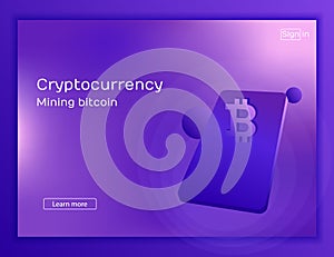 Mobile app for mining cryptocurrency bitcoin.