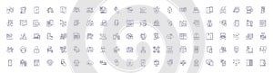 Mobile app programming line icons signs set. Design collection of Programming, Mobile, Apps, Development, Android, iOS