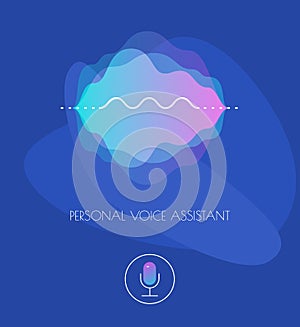 Mobile App UI Personal Voice Assistant Concept