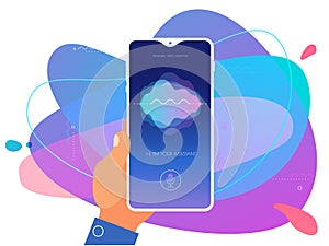 Mobile App UI Personal Voice Assistant Concept