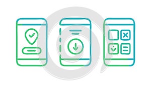 Mobile App User Interface and UIUX Design Vector Icons, vector design Generative AI