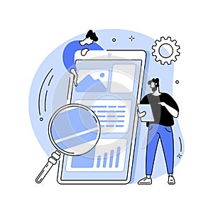 Mobile application development abstract concept vector illustration.