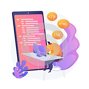 Mobile application development vector concept metaphor