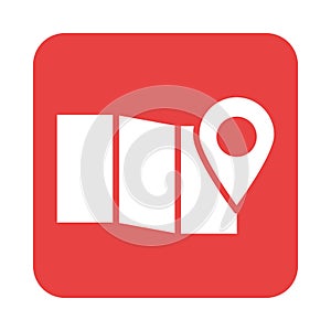 Mobile application gps navigation map pin web button menu digital flat style icon