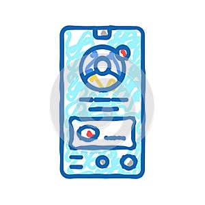 mobile application icon doodle illustration