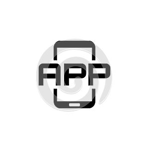 Mobile Application Icon. Flat Design