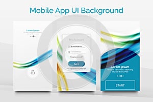 Mobile application interface background design