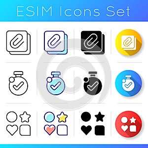Mobile application interface icons set