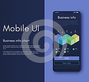 Mobile application interface. Ui design, vector illustration