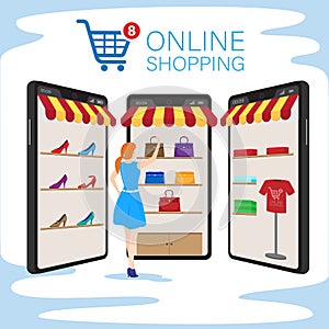 Mobile application for shopping, Online supermaket photo