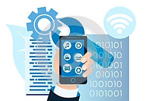 Mobile applications, modern information computer technology