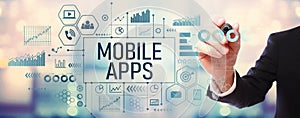 Mobile apps with businessman