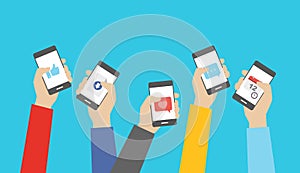 Mobile Apps Communication Concept