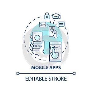 Mobile apps concept icon