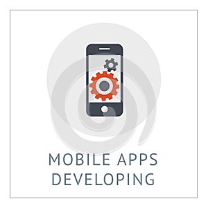Mobile Apps Developing Simpel Logo Icon Vector Ilustration