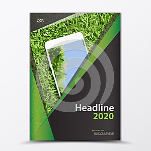 Mobile Apps Flyer, cover design, smartphon ad, annual report Cover template, business brochure flyer layout, Book cover
