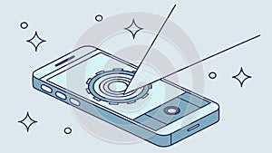 Mobile Augmented Reality, Smartphone Interaction Tech Vector Generative AI