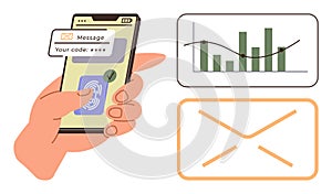 Mobile Authentication with Fingerprint, Code Verification, and Data Analysis Insights