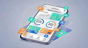 Mobile Banking App Interface - Account Balance
