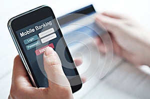 Mobile banking concept