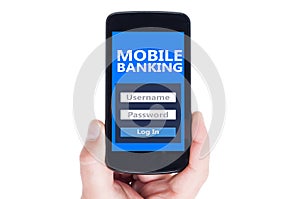 Mobile banking concept