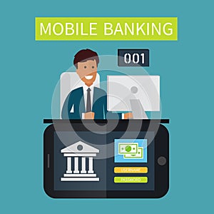 Mobile banking, customer service.