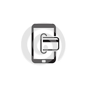 Mobile Banking Icon. Business Concept. Flat Design