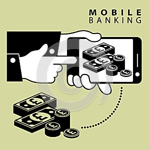 Mobile banking. Pond