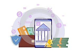 Mobile banking. Secure money transfer with mobile application