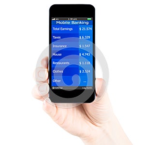 Mobile banking in smartphone