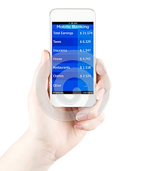 Mobile banking in smartphone